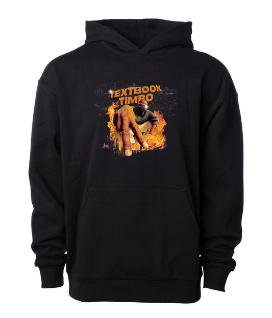 Two Piece Flames Heavyweight Hooded Sweatshirt